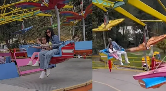 Melissa Paredes y Anthony Aranda se divierten en parque de diversiones. Melissa Paredes y Anthony Aranda se divierten en parque de diversiones.