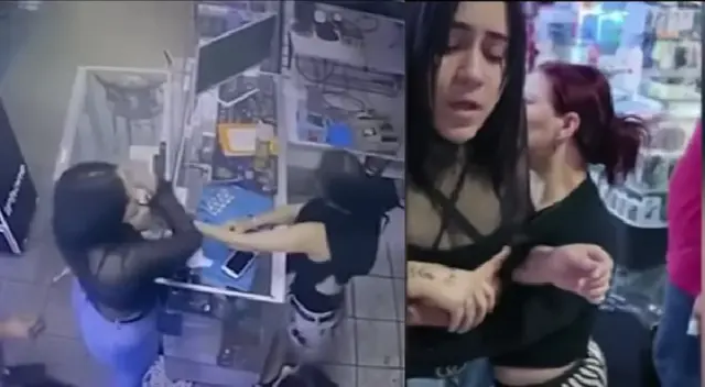 Pelea al lado izquierdo y agraviada al lado derecho.