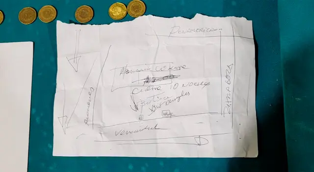 Tenían un arma y el croquis que apunta a una farmacia.