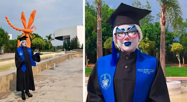 Shulaska busca visibilizar a la comunidad drag al presentarse así en la ceremonia de graduación