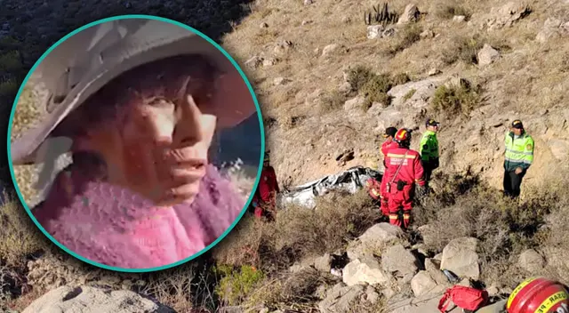 Mujer agradece a Dios por no dejarla morir durante accidente en Arequipa. Mujer agradece a Dios por no dejarla morir durante accidente en Arequipa.
