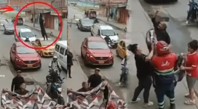 Gato es rescatado por vecinos de Huancayo.