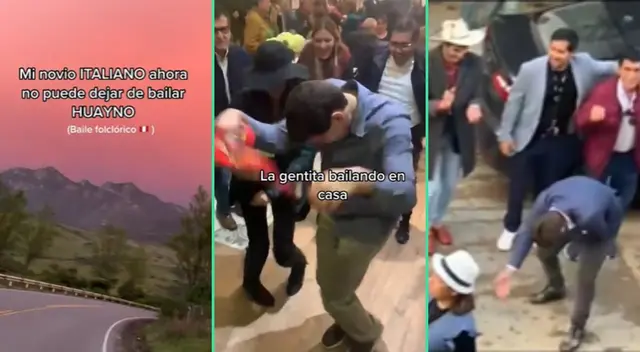 El italiano sorprendió a usuarios de TikTok bailando huayno.