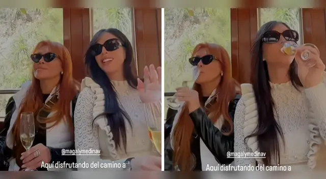 Magaly Medina y Sheyla Rojas juntas rumbo a Machu Picchu.