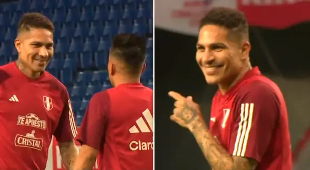 Paolo Guerrero y el divertido momento en el último entrenamiento de Perú ante Japón.