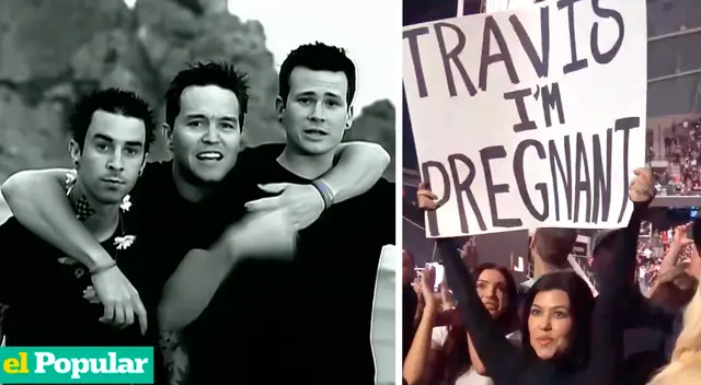 Kourtney Kardashian anunció su embarazado haciendo referencia a uno de los grandes éxitos de la banda de su esposo Travis Barker, Blink-182.