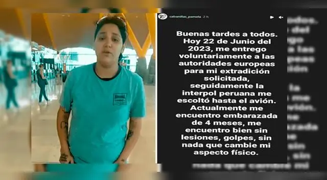 Pamela Cabanillas se entrega a la justicia europea para su extradición