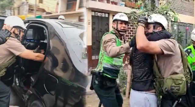 Víctima de secuestro en Los Olivos abrazó a policía que la ayudó. Víctima de secuestro en Los Olivos abrazó a policía que la ayudó.