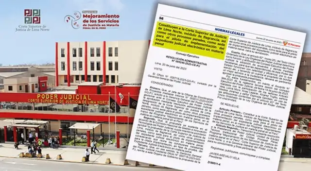 Corte de Lima Norte será sede piloto de implementación del EJE en materia penal Corte de Lima Norte será sede piloto de implementación del EJE en materia penal