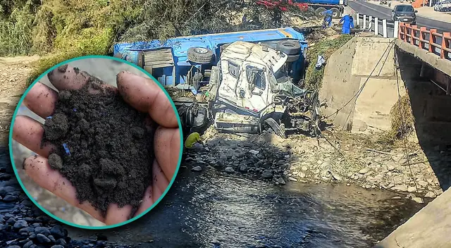 Camión con concentrado de zin cae a río El Ingenio en Nasca.