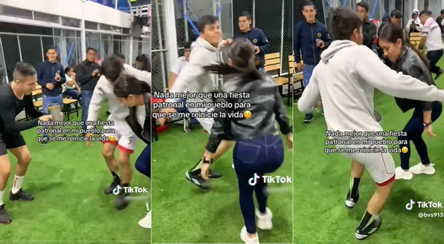 Jóvenes peruanos se lucieron bailando huayno con banda y escena es viral en TikTok.