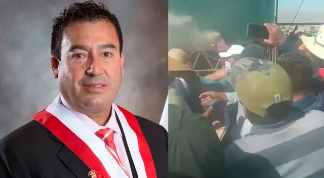 Congresista Edwin Martínez fue agredido cuando hizo su ingreso al estrado principal. Congresista Edwin Martínez fue agredido cuando hizo su ingreso al estrado principal.