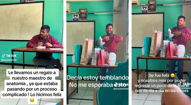 Un salón de clase decidió sorprender a su profesor Un salón de clase decidió sorprender a su profesor