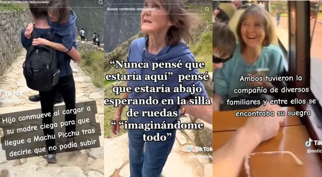 Le cumplieron el sueño de ir por primera vez a Macchu Picchu.