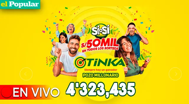 Conoce el nuevo monto del pozo millonario que sorteará La Tinka. Conoce el nuevo monto del pozo millonario que sorteará La Tinka.
