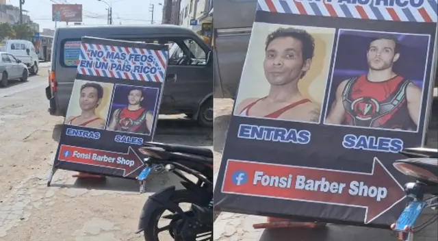 Un letrero que utilizaron la fotografía de Kike Suero y Mario Irrivarren.