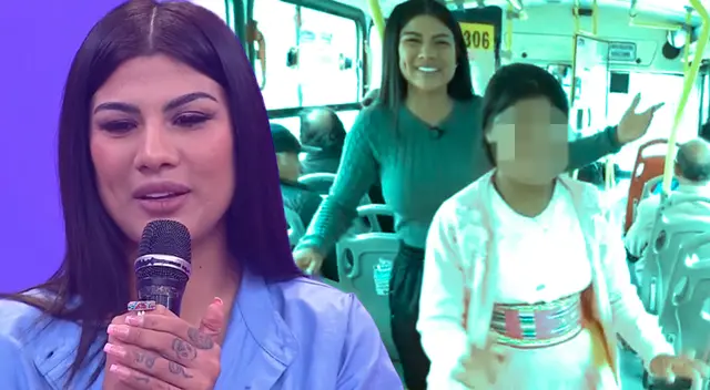 Brunella Torpoco sorprende a una de sus seguidoras y se ponen a cantar en los carros.