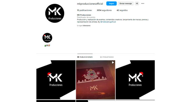  Mk Producciones es uno de los negocios de Melissa Klug. Foto: Instagram 