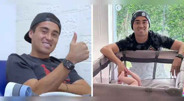 Rodrigo Cuba pasa hermosos momentos con la bebé de Ale Venturo.