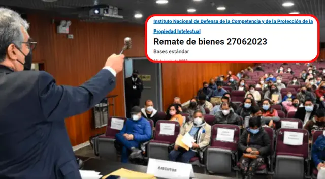 Remates de bienes por Indecopi para este 2023, descubre cómo participar.
