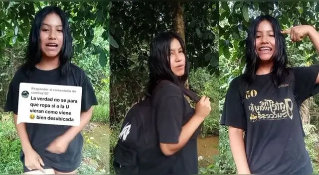 La joven respondió las críticas que le hicieron por su forma de vestir para ir a la universidad y es viral en TikTok.