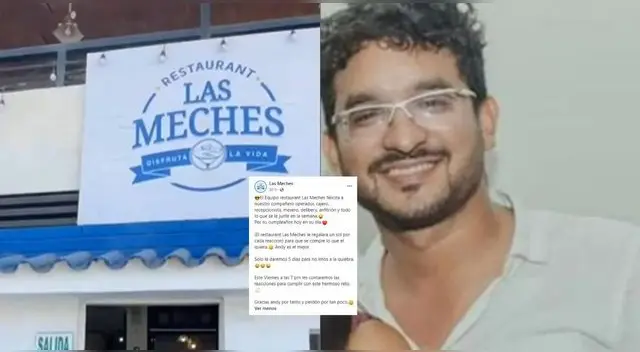 Restaurante piurano, Las Meches, ofrece un sol a su trabajador por cada 'like' a su foto por su cumpleaños.
