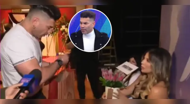 Tomate Barraza lleva flores a Gabriela Serpa.