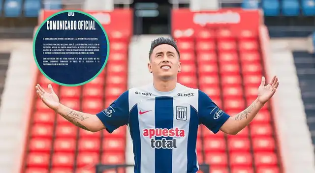 Alianza Lima envía comunicado sobre permanencia de Christian Cueva.