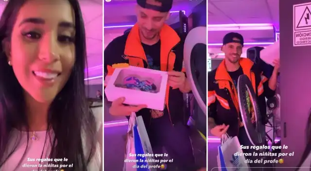 Anthony Aranda recibe sorpresas de sus alumnas por el Día del Maestro y Melissa Paredes queda en shock