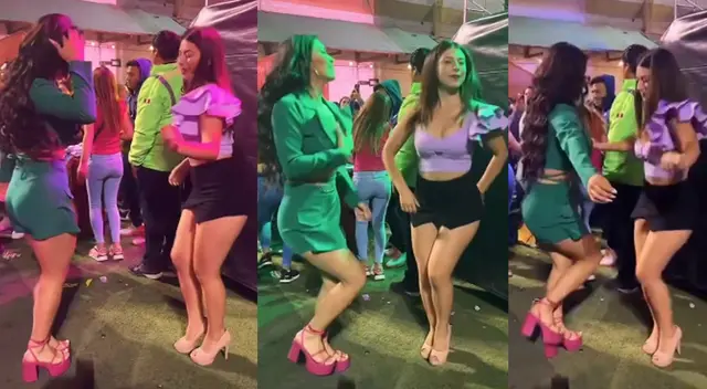 Peruanas se enfrentan en duelo de huayno y se roban el show con singulares movimientos.