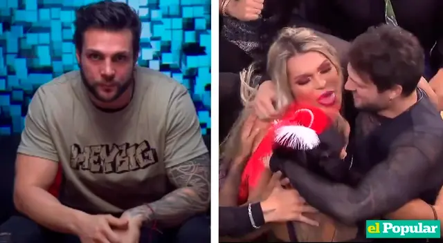 Nicola Porcella se mostró con Wendy Guevara y Barbey haciendo un beso triple.