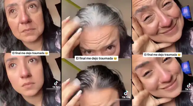 Joven quiso saber cómo se vería de adulta mayor, usa singular filtro y rompe en llanto por resultado.
