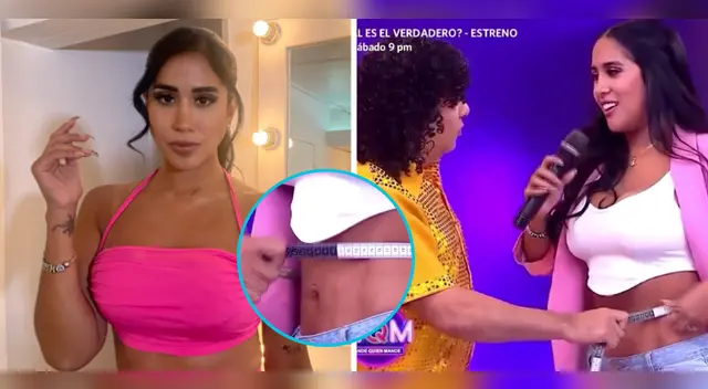 Melissa Paredes se deja medir la cintura tras luxación.