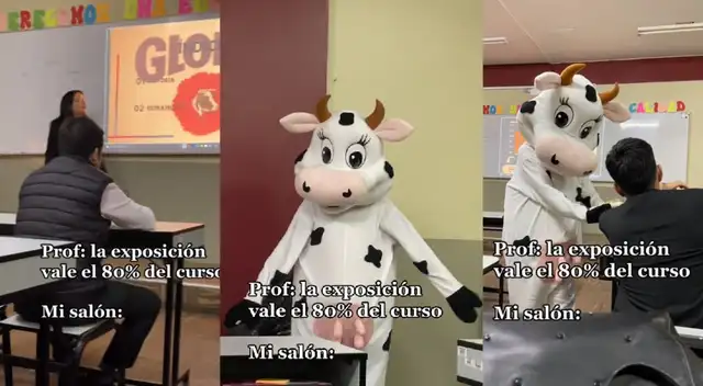 El alumno se disfrazó para tematizar su exposición en la UNMSM y es viral en TikTok. El alumno se disfrazó para tematizar su exposición en la UNMSM y es viral en TikTok.