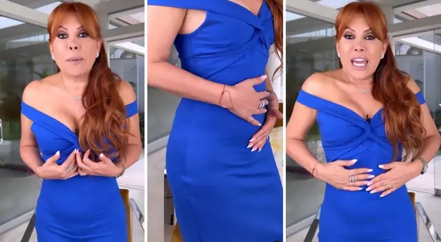 Magaly Medina explica por qué luce con 'abultada pancita'. Magaly Medina explica por qué luce con 'abultada pancita'.