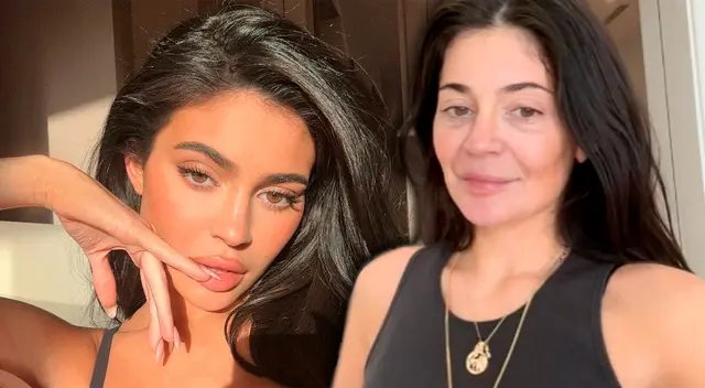Kylie Jenner se quedó sorprendida al verse con unos añitos demás.