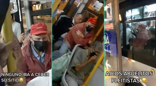 Los abuelitos sorprendieron con singular escena fue viral en TikTok.