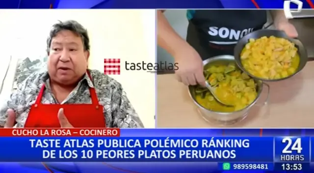 El reputado cocinero peruano no comprende el criterio del ranking elaborado por Taste Atlas. El reputado cocinero peruano no comprende el criterio del ranking elaborado por Taste Atlas.