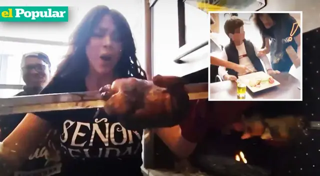 Sheyla Rojas se convierte en cocinera de pollo a la brasa, pero pasa insólito momento. Sheyla Rojas se convierte en cocinera de pollo a la brasa, pero pasa insólito momento.
