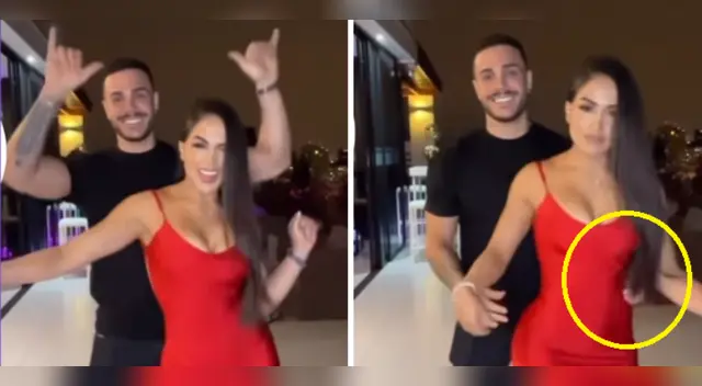 Mario Irivarren celebra el cumpleaños de Onelia Molina.