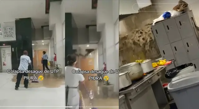 Colapso de tuberías en UTP de Piura. Colapso de tuberías en UTP de Piura.