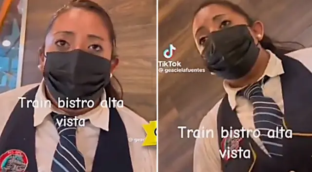 La mesera no quiso dejar salir a los clientes porque le dieron muy poca propina.