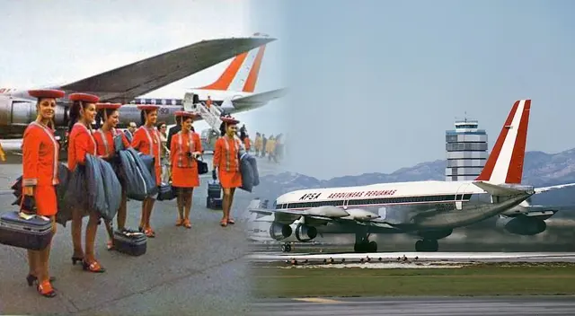 Aeromozas de antigua aerolínea APSA Aeromozas de antigua aerolínea APSA