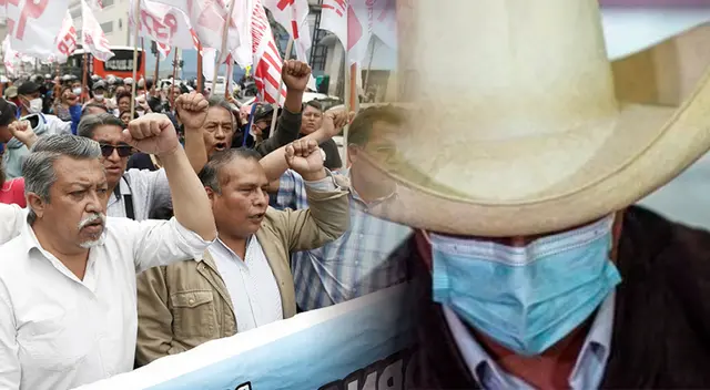 Manifestantes del Sutep señalaron que 500 maestros marcharán, pero no por Castillo. Manifestantes del Sutep señalaron que 500 maestros marcharán, pero no por Castillo.