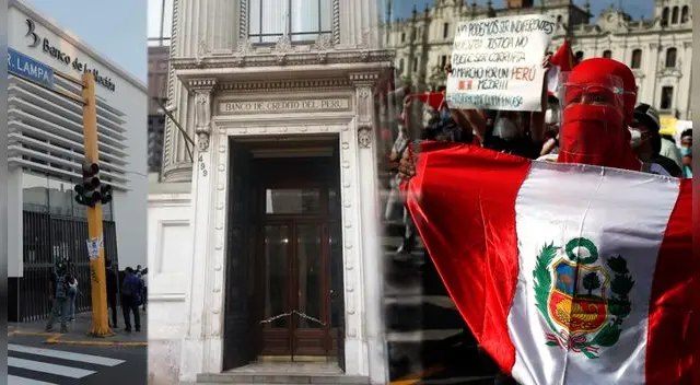 Horarios de entidades bancarias en el Centro de Lima durante Toma de Lima.