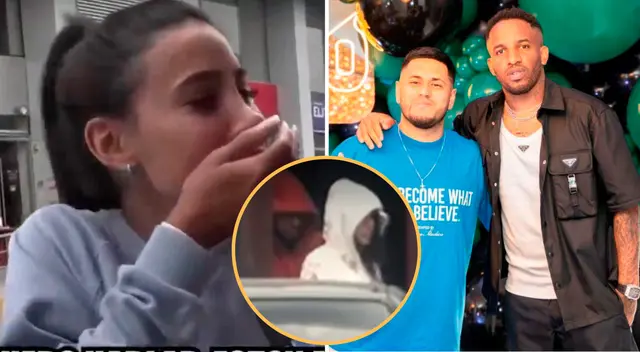 Esta fue la reacción de Samahara Lobatón tras ser ampayada con Bryan Torres, amigo de Jefferson Farfán.