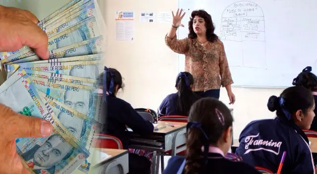 Nuevo bono para los docentes con un valor de 380 soles.