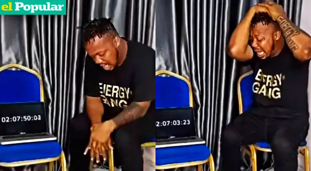 El hombre lloró por siete días seguidos para cumplir el reto.