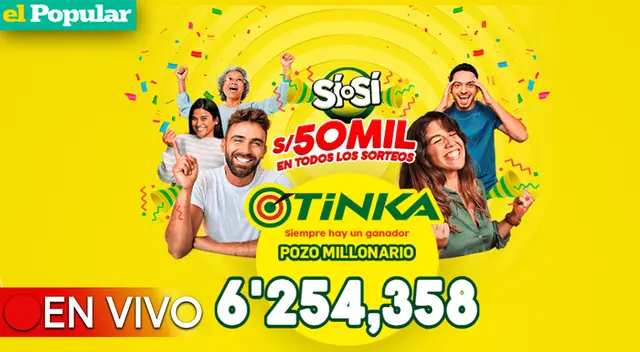 Conoce el nuevo monto del pozo millonario que sorteará La Tinka.