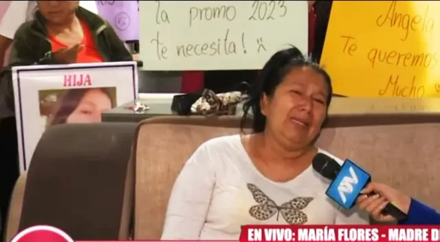 Madre de menor entre lágrimas por desaparición de su hija.